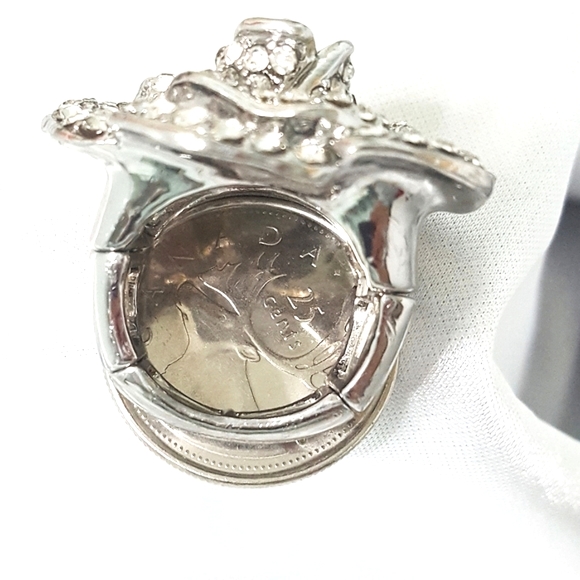 Flower Silver Ring♡ Stretchy - Picture 5 of 7